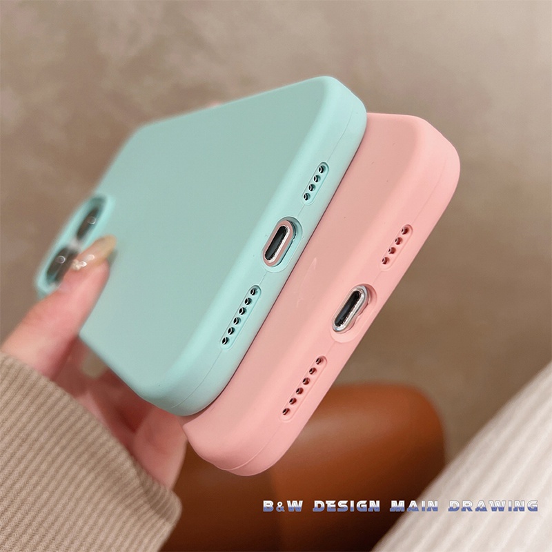 Ốp Điện Thoại Silicon Dẻo Màu Kẹo Chống Sốc Sang Trọng Cho iPhone 14 13 12 11 Pro MAX IX XS MAX XR