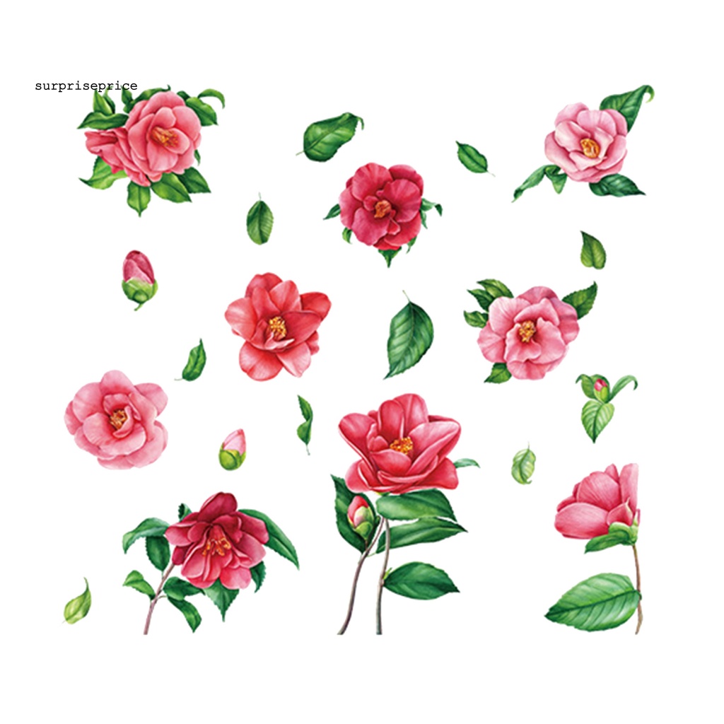 Set 2 Sticker Dán Tường Chống Nước Đa Năng Hình Hoa Hồng Tinh Tế