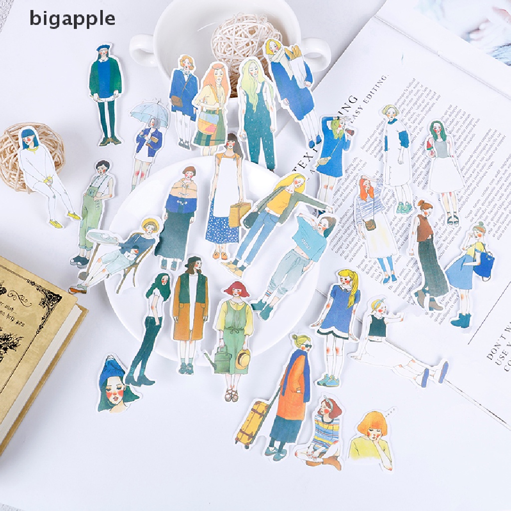 1 Túi Giấy Thủ Công Hình Cô Gái Hoạt Hình Dễ Thương Phong Cách Retro Trang Trí Nhật Ký RDG