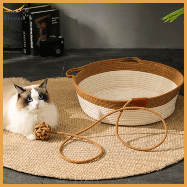 Giường Đan Mây Thủ Công Giữ Ấm Mùa Đông Cho Thú Cưng