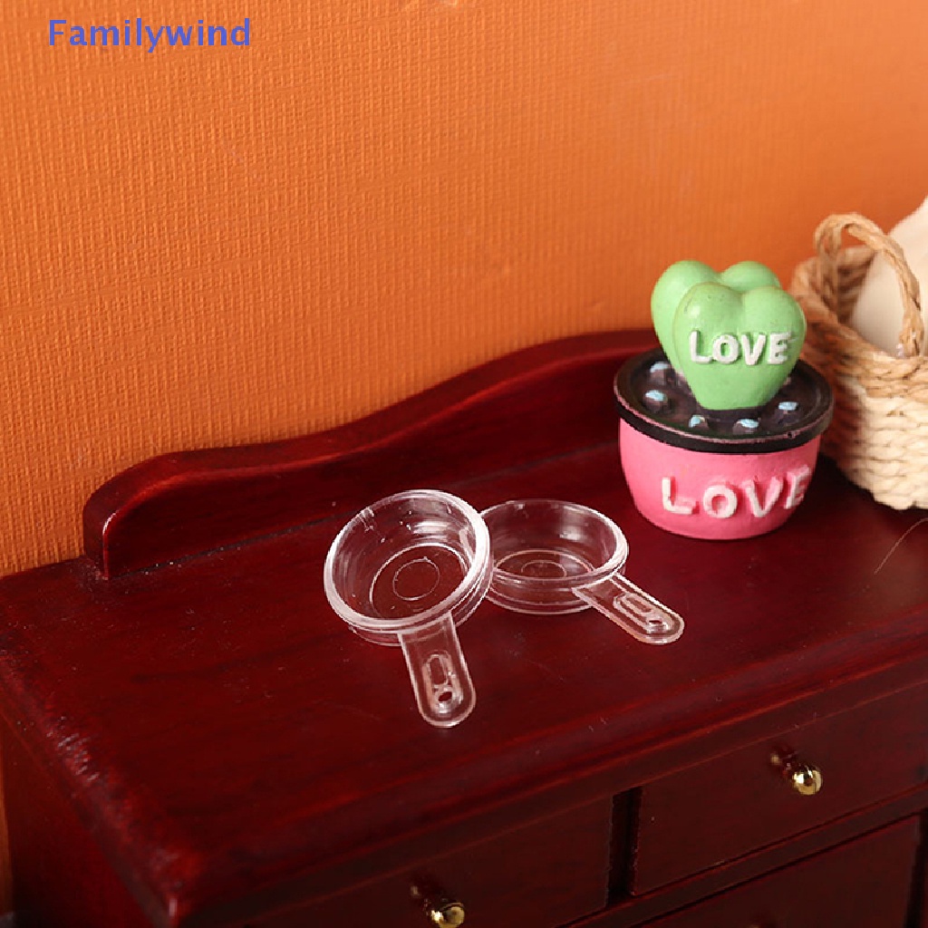 Set 2 Chảo Mini Bằng Nhựa Trong Suốt Dùng Trang Trí Nhà Búp Bê