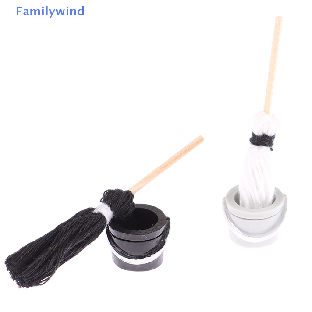 1 Bộ Xô Và Cây Lau Nhà Mini Tỉ Lệ 1: 12 Trang Trí Nhà Búp Bê