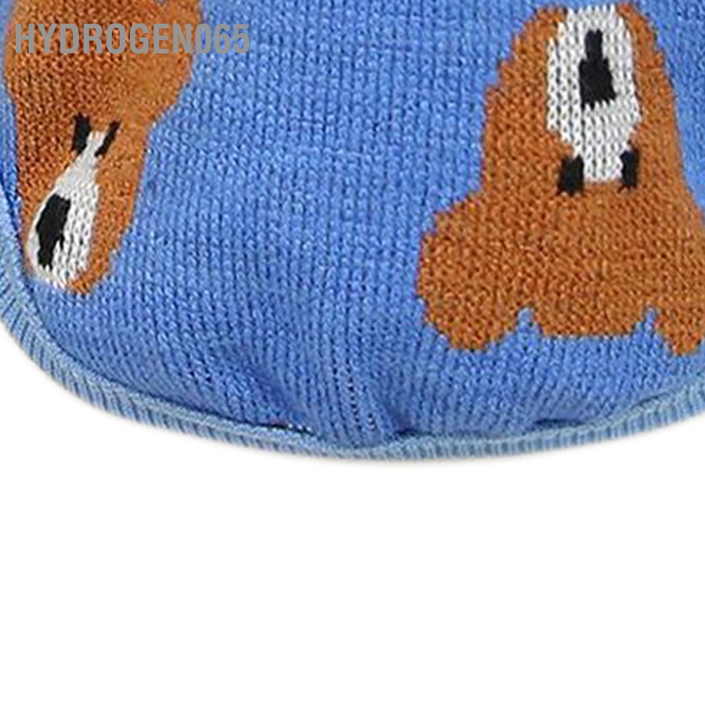 Hydrogen065 Chó Nút Áo Len In Hình Gấu Ngắn Tay Hở Mặt Trước Quần Dệt Kim Cho Thú Cưng Mèo