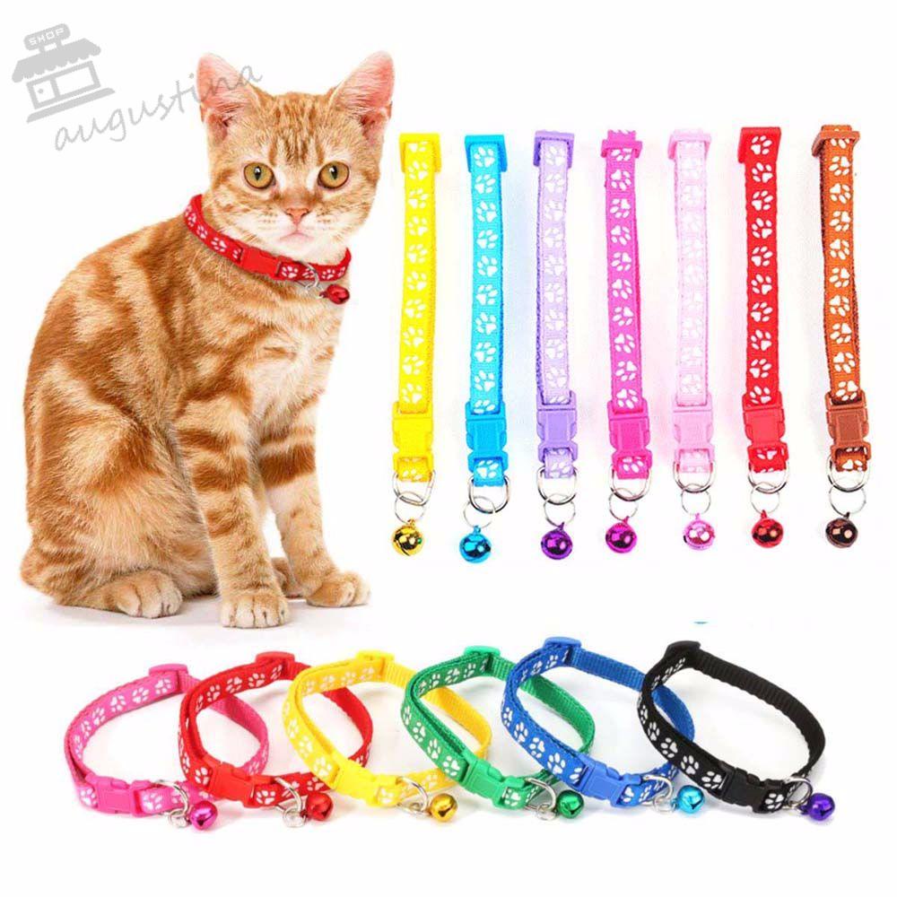 Vòng cổ có chuông in hình chân mèo dễ thương cho thú cưng