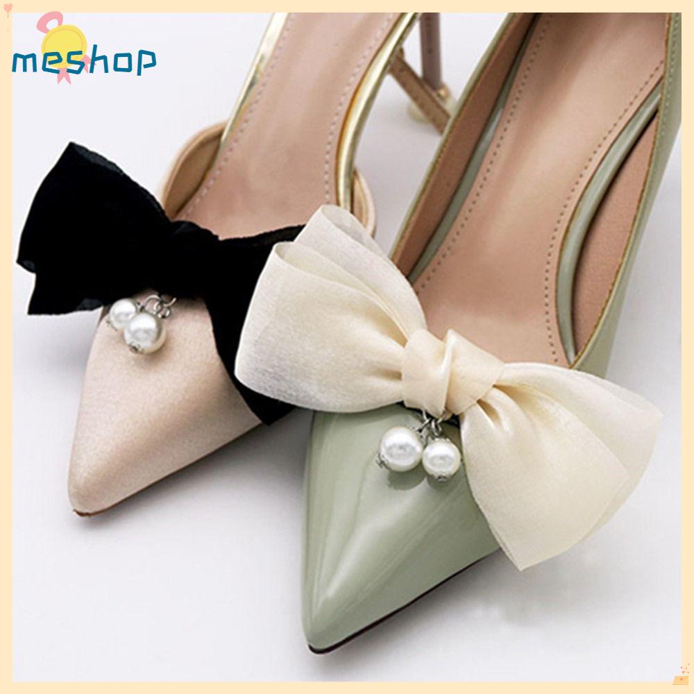 1 Cặp Khóa Kẹp Giày Cao Gót Đính Nơ Quyến Rũ