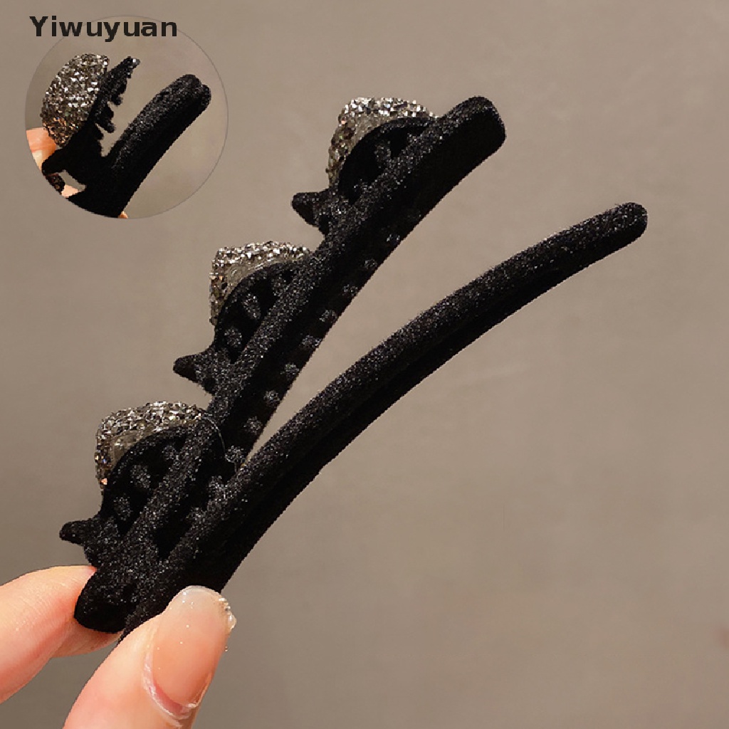 < Yiwuyuan > Kẹp Tóc Mái Mỏ Vịt Bện Hình Trái Tim Thời Trang Vintage