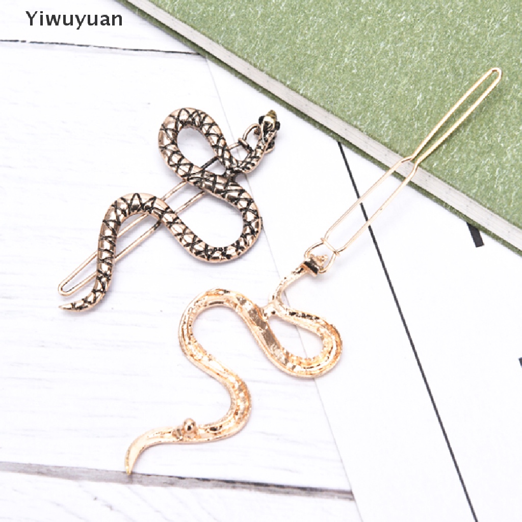 < Yiwuyuan > Kẹp Tóc Kim Loại Màu Vàng Thời Trang Mới Cho Nữ