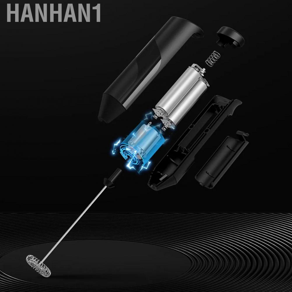 Hanhan1 Foam Maker  Electric Milk Frother Stainless Steel 6W Mini Size for Hot Chocolate