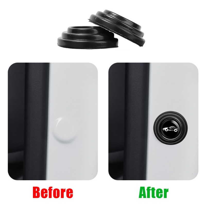 1 Miếng Đệm Silicon Màu Đen Tự Dính Chống Va Chạm Chống Sốc Chất Lượng Cao Cho Cửa Xe Hơi