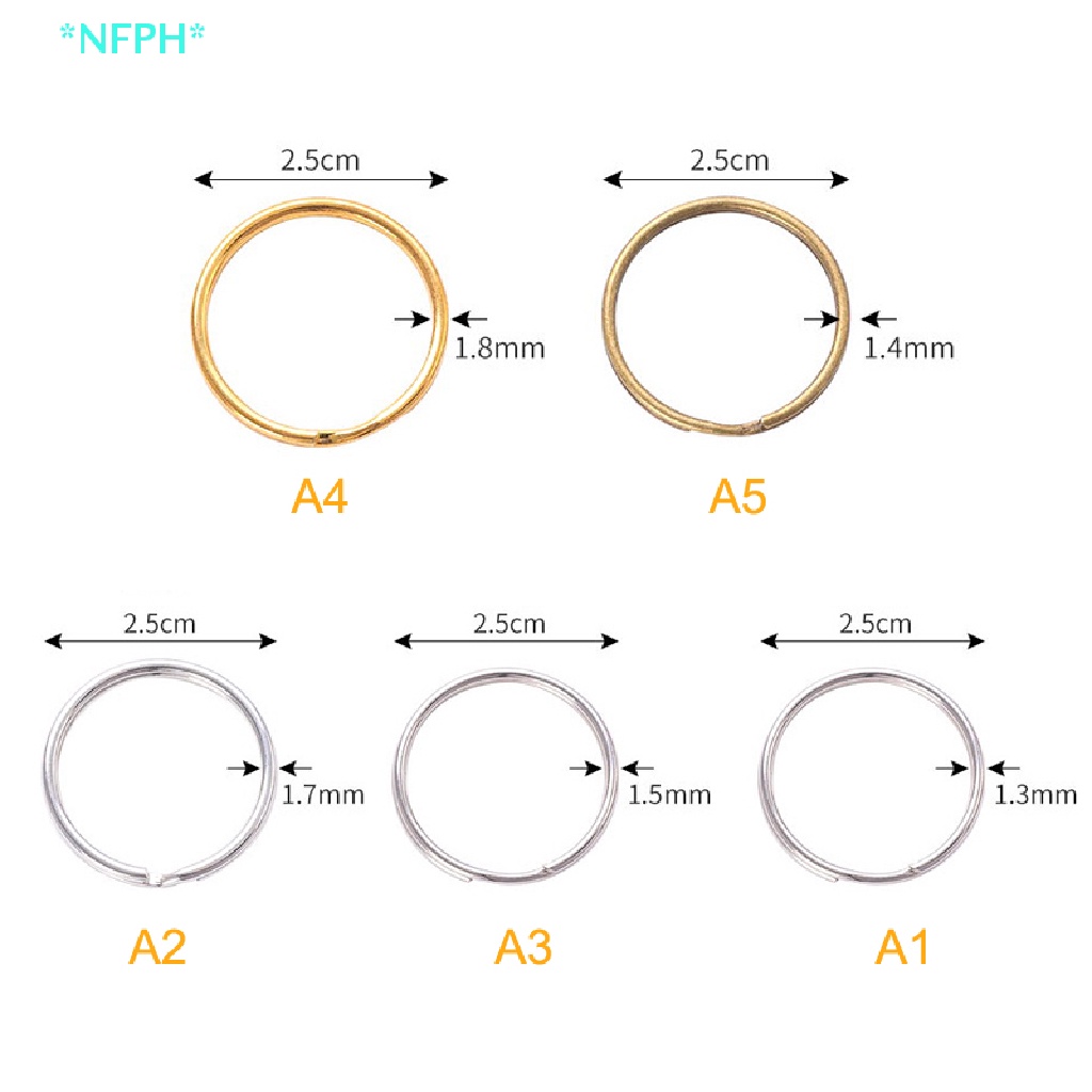 Set 20 Móc Chìa Khóa Mạ Kim Loại 25mm Dành Cho Nam Nữ Mới