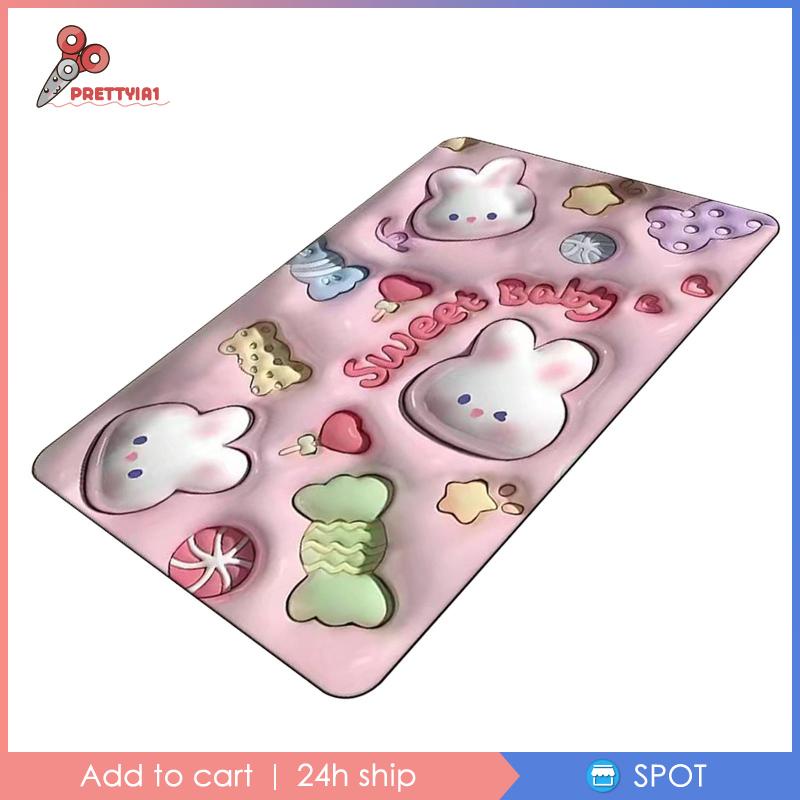 [Prettyia1] Thảm Lót Sàn Nhà Tắm / Phòng Khách Thấm Hút Tốt Chống Trượt