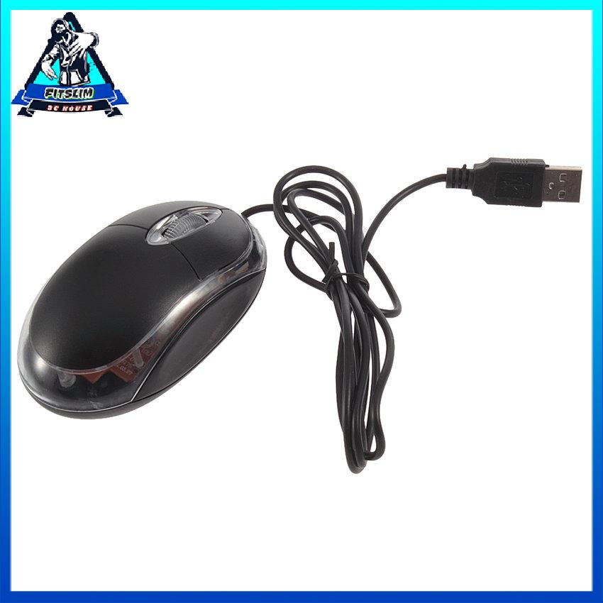 Thiết Kế Tiện Dụng USB Quang Có Dây Maus Chuột Chơi Game Thủ Đèn LED Cho Máy Tính Laptop Dell Asus Đen [U/5]
