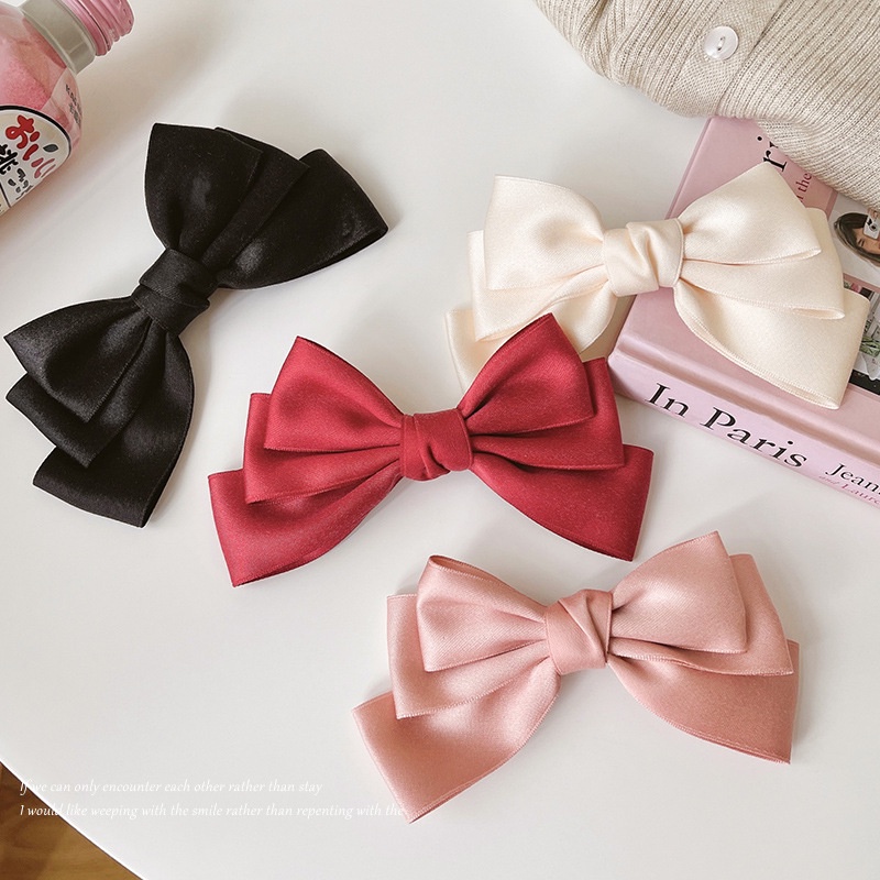 Kẹp Tóc Hình Nơ Dễ Thương Phong Cách Hàn Quốc Cho Nữ