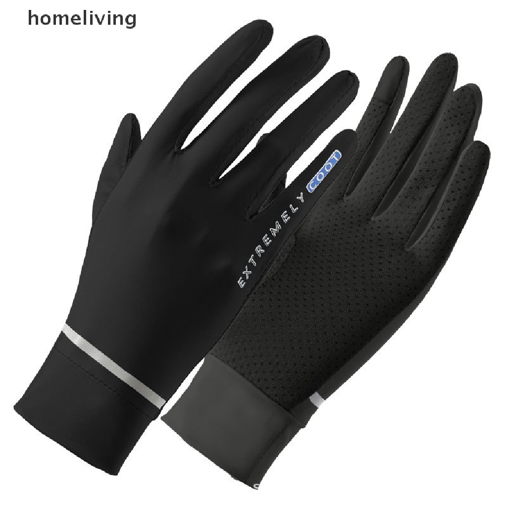 Găng Tay Lụa Lạnh Mỏng Thoáng Khí Chống Trượt Có Thể Chạm Màn Hình Cảm Ứng Bảo Vệ Khỏi Tia Uv
