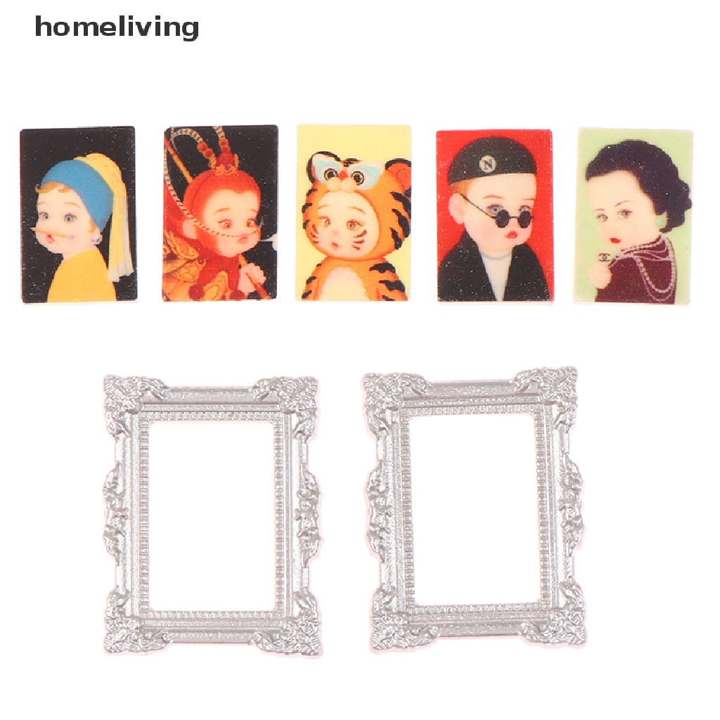 Khung Ảnh Mini Tỉ Lệ 1 / 12 Trang Trí Nhà Búp Bê