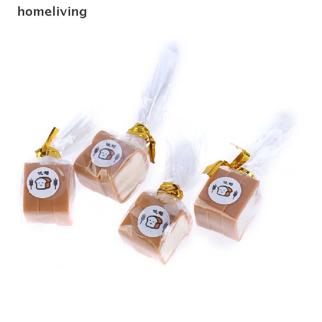 Set 2 Túi Bánh Mì Sandwich Mini Tỉ Lệ 1 / 12 Xinh Xắn Dùng Để Trang Trí Nhà Búp Bê