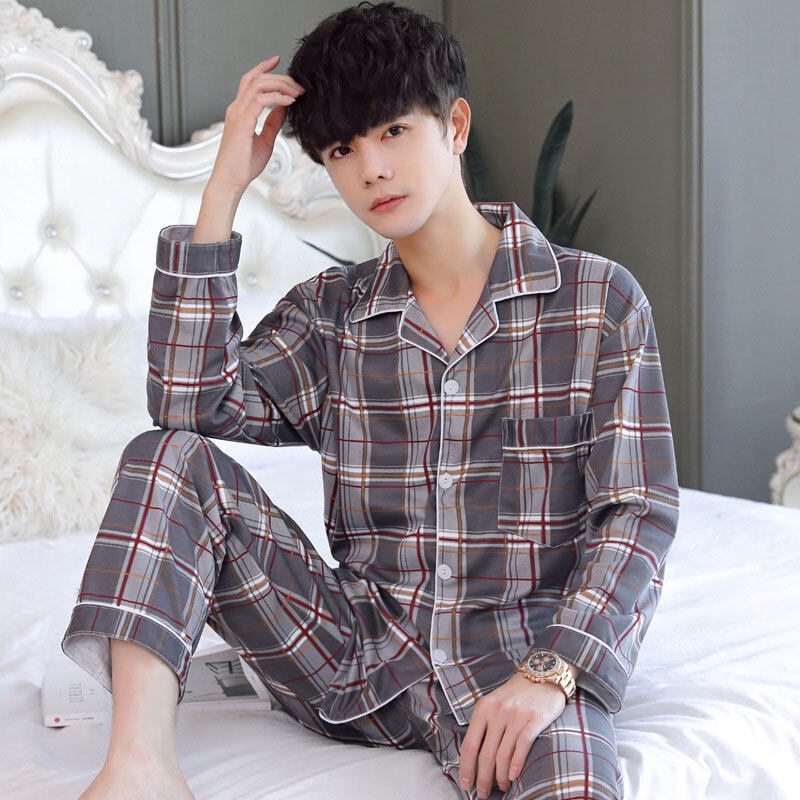 Bộ Đồ Ngủ Pijama Dài Tay Mềm Mại Thoải Mái Cho Nam