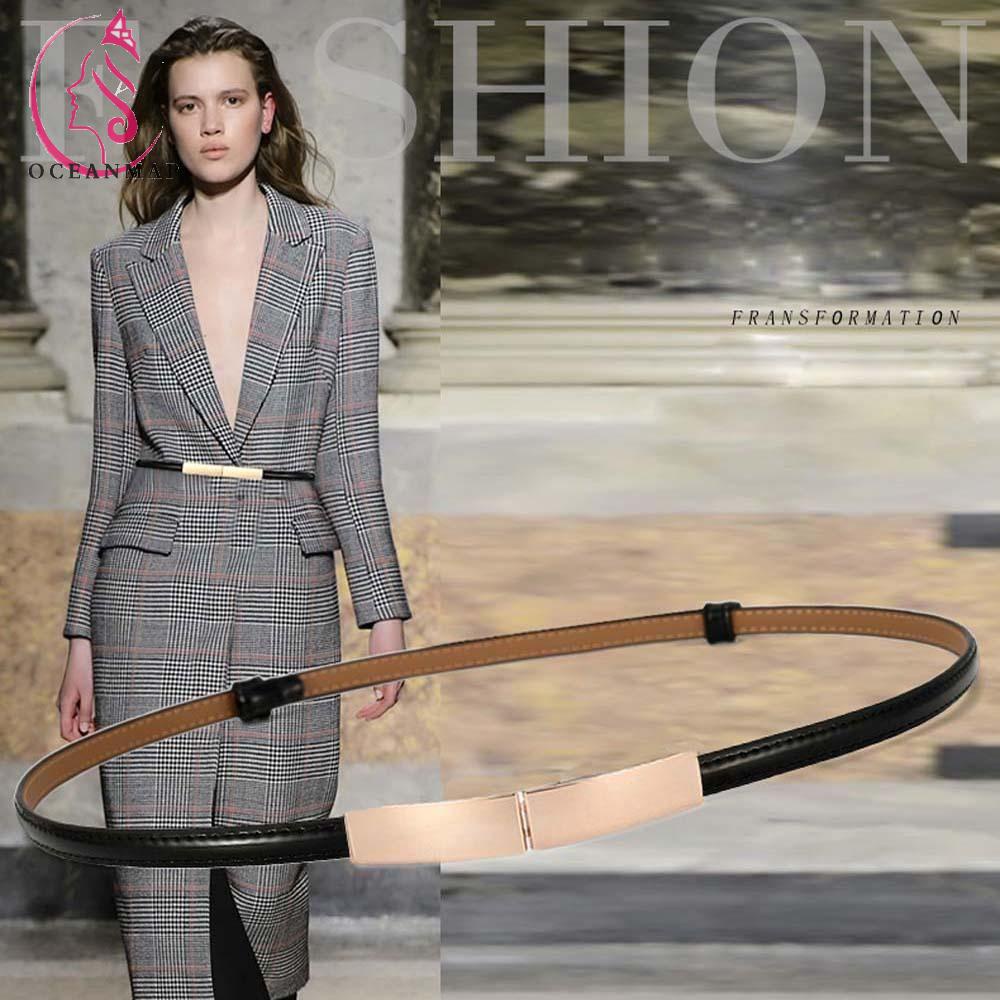 Thắt Lưng Da Pu Thiết Kế Đơn Giản Thời Trang Cho Nữ