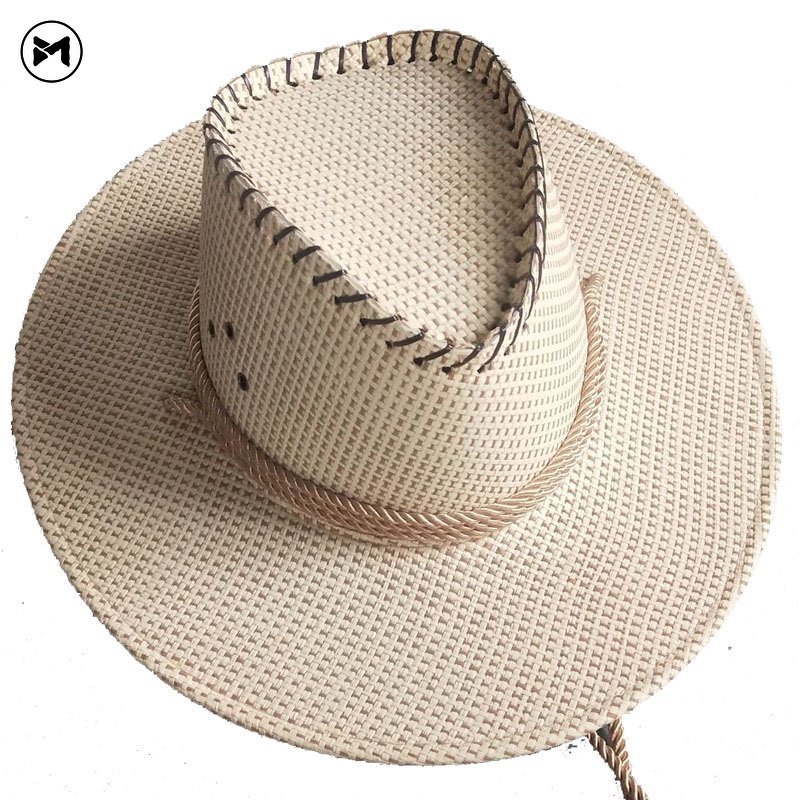 Nón Rơm Họa Tiết Rằn Ri Thời Trang Phương Tây Mẫu 2023 Dành Cho Nam