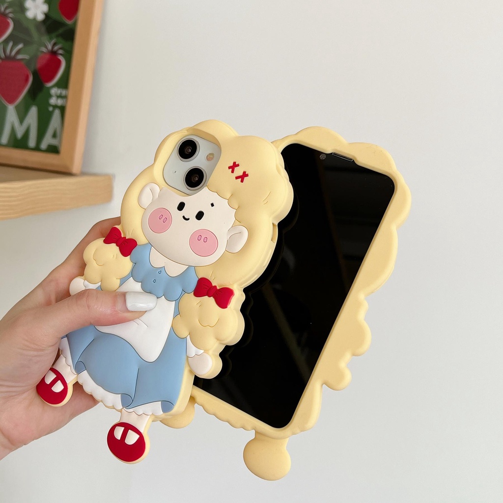 Ốp Điện Thoại Silicon tpu Mềm Hình Hoạt Hình 3D Bảo Vệ Toàn Diện Cho iPhone 14 13 Pro MAX 12 11