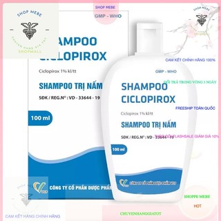 Dầu gội Shampo Ciclopirox 100ml giảm ngứa do nấm gàu