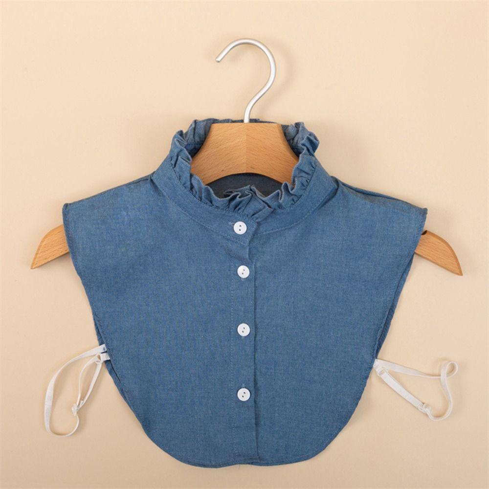 EPOCH Cổ Áo Sơ Mi Giả Họa Tiết Kẻ Sọc Thời Trang Ngọt Ngào Cho Nữ