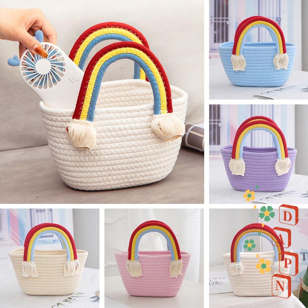 Daphs Giỏ Đan Sợi Cotton Đựng Đồ Đi Dã Ngoại Sắp Xếp Gọn Gàng Thời Trang