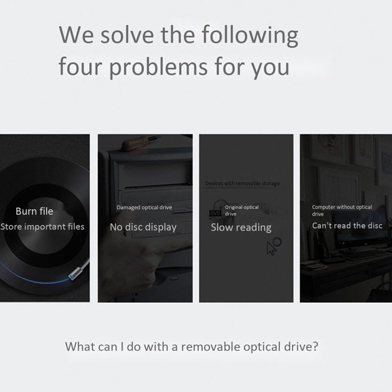 Ổ Đĩa CD DVD Gắn Ngoài Kết Nối USB 3.0 Type-C Cho Máy Tính