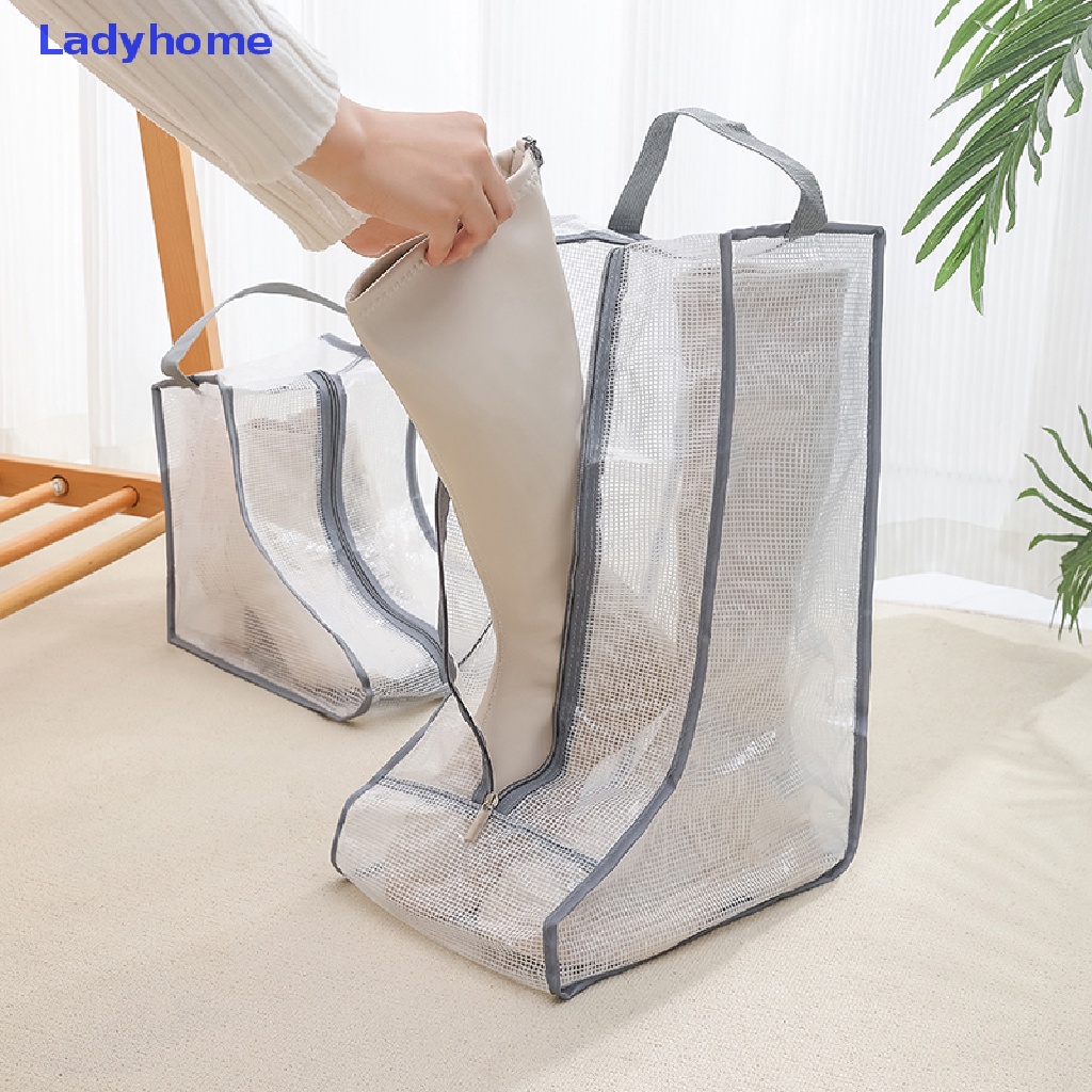 Túi Đựng Bảo Vệ Giày Bốt Trong Suốt Chống Nước Chống Bụi Có Khóa Kéo Tiện Dụng