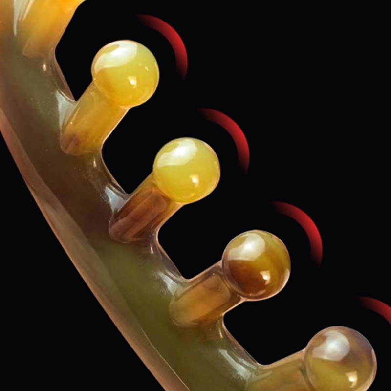 Lược Chải Tóc Massage Toàn Thân Hình Cá Mập Bằng Đá Meridian