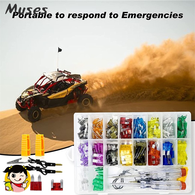 Set 306 Cầu Chì Kích Thước Nhỏ / Vừa Kèm Dụng Cụ Kiểm Tra Mạch Điện Chuyên Dụng Cho Xe Hơi