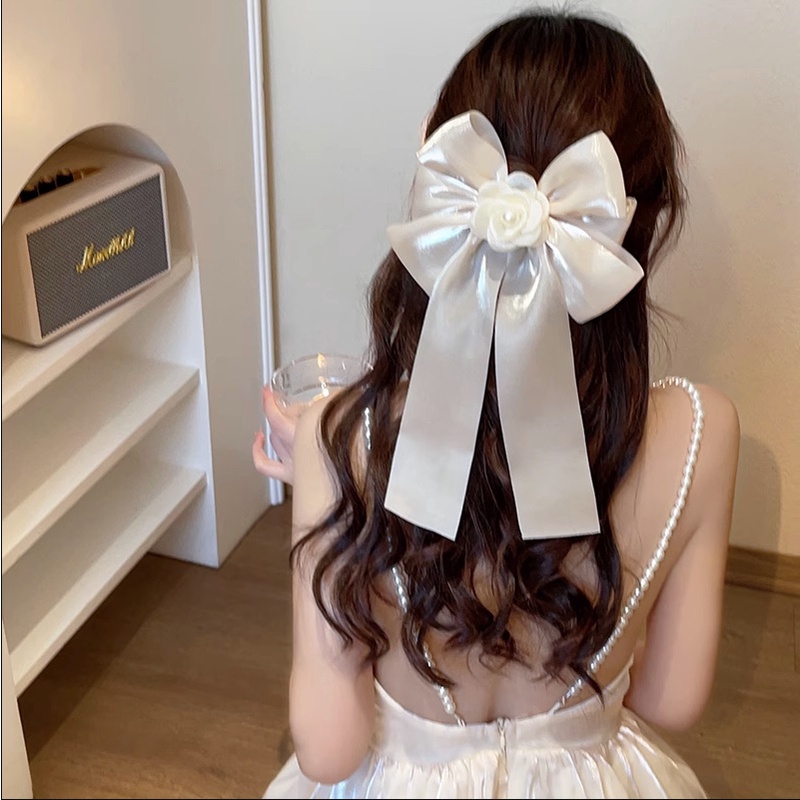 Kẹp Tóc Hình Nơ Lấp Lánh Tinh Tế Phụ Kiện Tóc Nơ Hoa