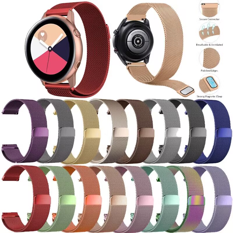Dây Đeo Thay Thế Từ Tính Bằng Kim Loại Cho Đồng Hồ Samsung Galaxy Watch Active 2 40mm 44mm