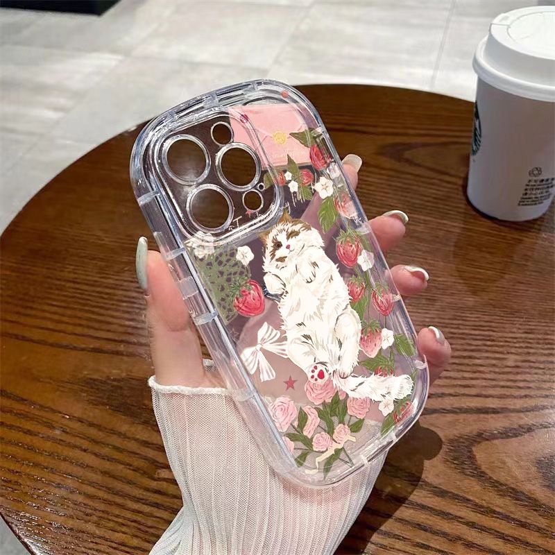 ✅Ốp Điện Thoại Mềm Trong Suốt Chống Sốc In Hình Mèo Cho Iphone 12 14 / xs7 promax13 11 / xr8p / LCGT