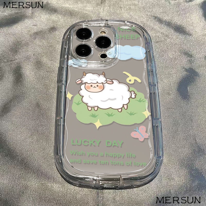 ✅Ốp Điện Thoại Dẻo Trong Suốt Họa Tiết Chú Cừu Nhỏ Dễ Thương Chống Sốc Cho Iphone14128P / Apple 13 7 xs / 11 / xr ZNRA
