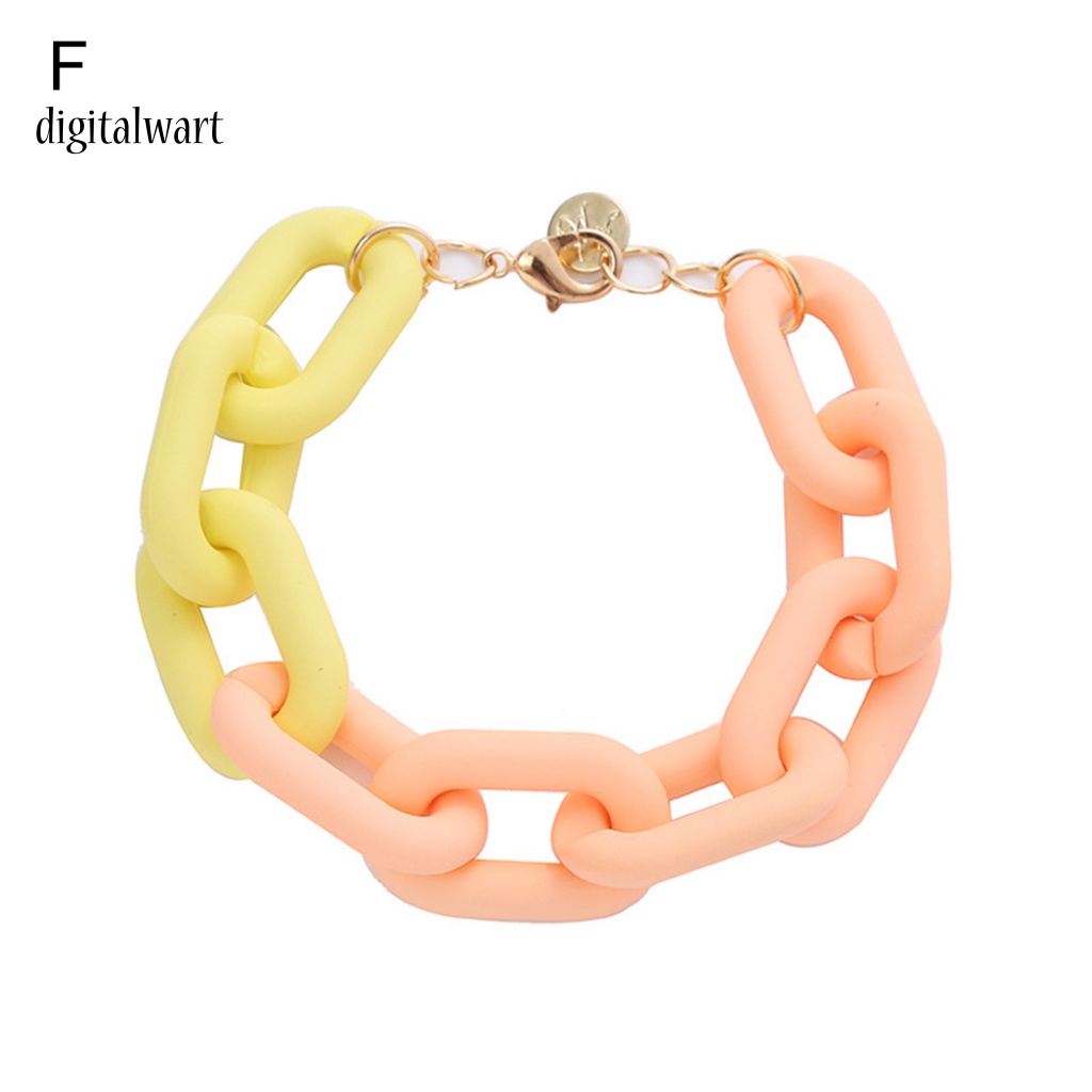 Kỹ Thuật Số| Vòng Tay Dây Xích Dày Dặn Nhiều Màu Sắc Dễ Thương Cho Nữ