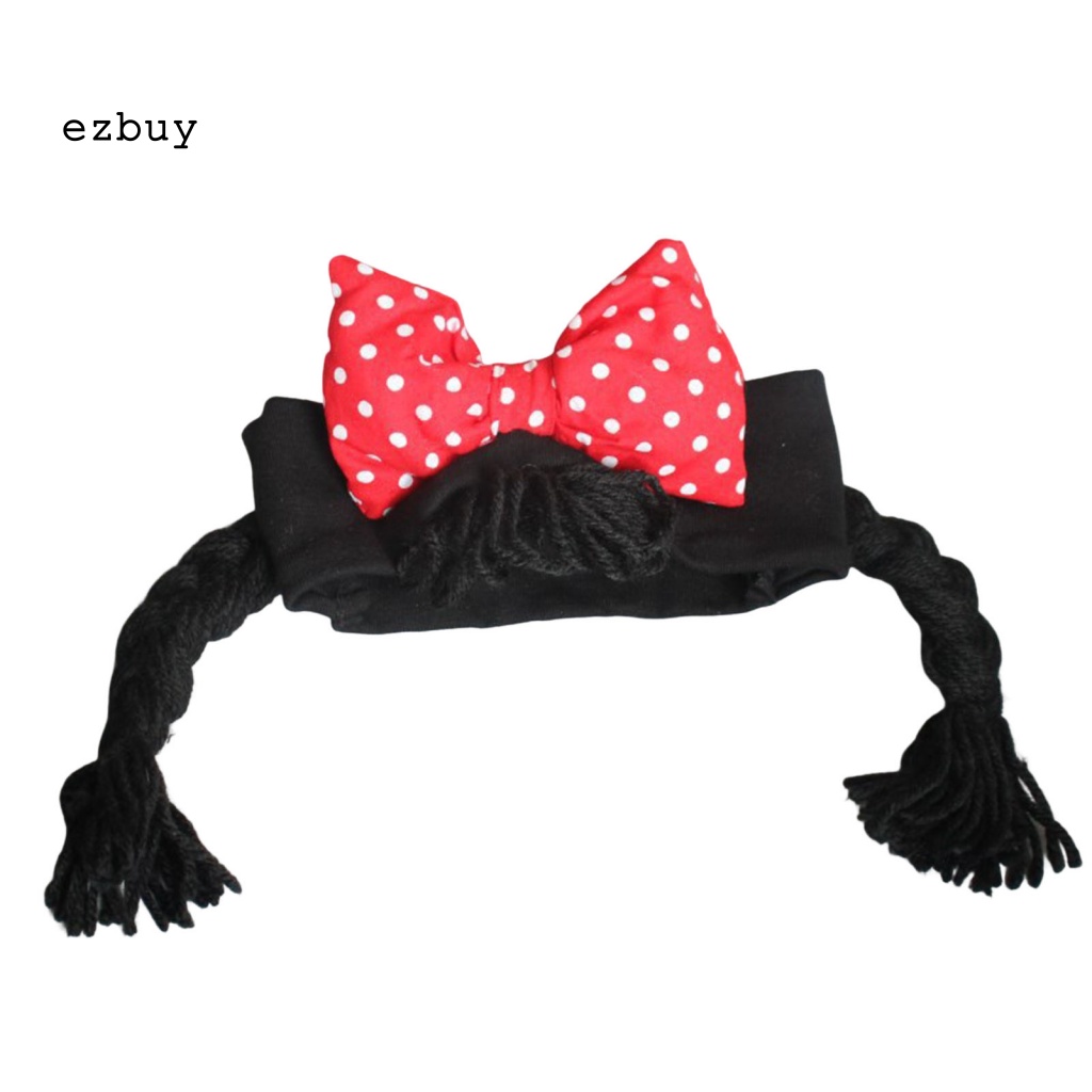 Cài Tóc Đính Nơ Giả Thắt Bím Dễ Thương Cho Bé Gái