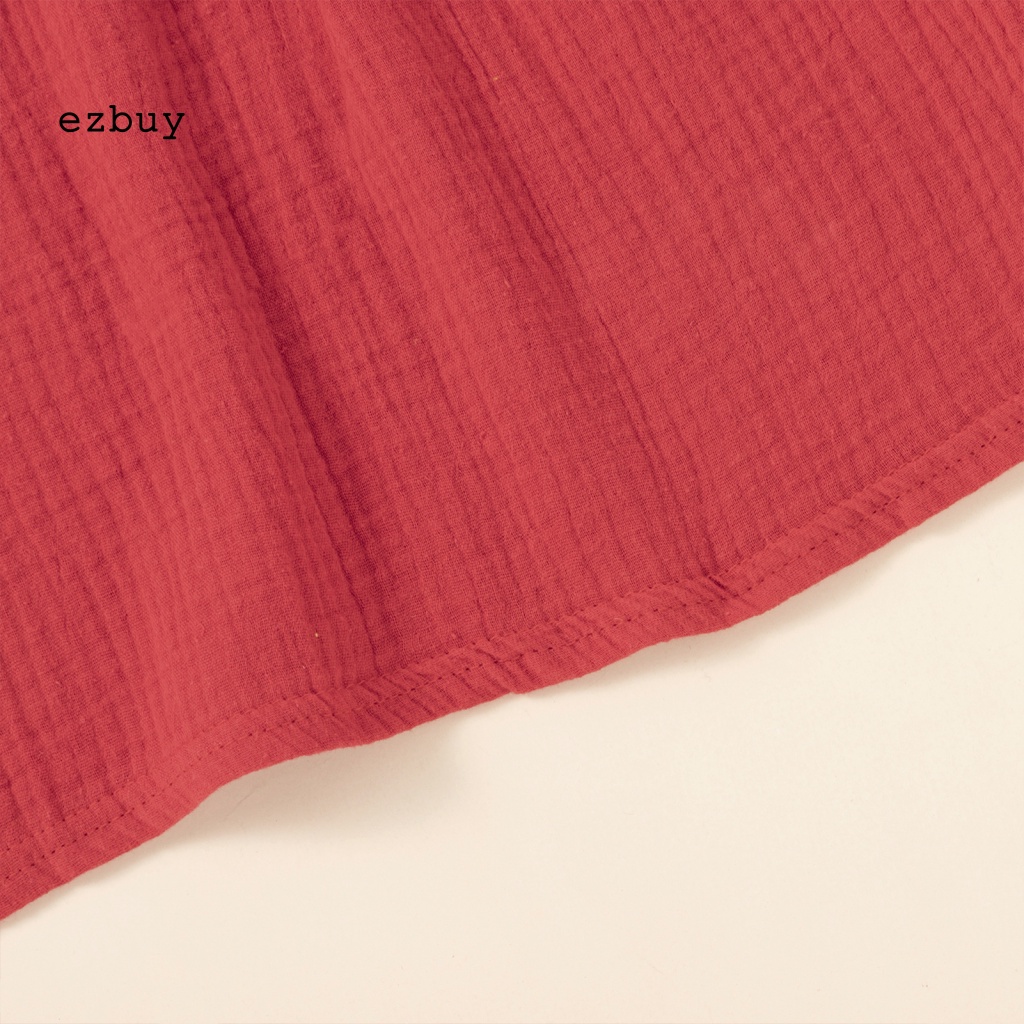 Đầm Cotton Sát Nách Thắt Nơ Thân Thiện Với Da Thời Trang Mùa Hè Cho Bé Gái