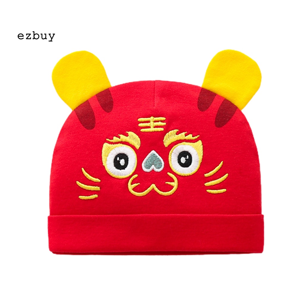 Mũ Cotton Giữ Ấm Hàng Ngày In Họa Tiết Hổ Phong Cách Trung Hoa Đáng Yêu Dành Cho Bé Sơ Sinh
