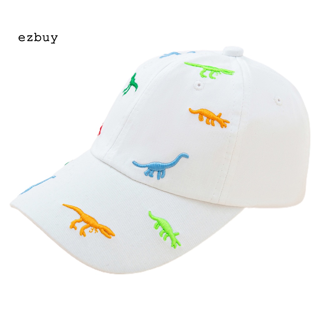 Mũ Lưỡi Trai Thêu Hình Khủng Long Hoạt Hình Thoáng Khí Thoải Mái Dành Cho Trẻ Em