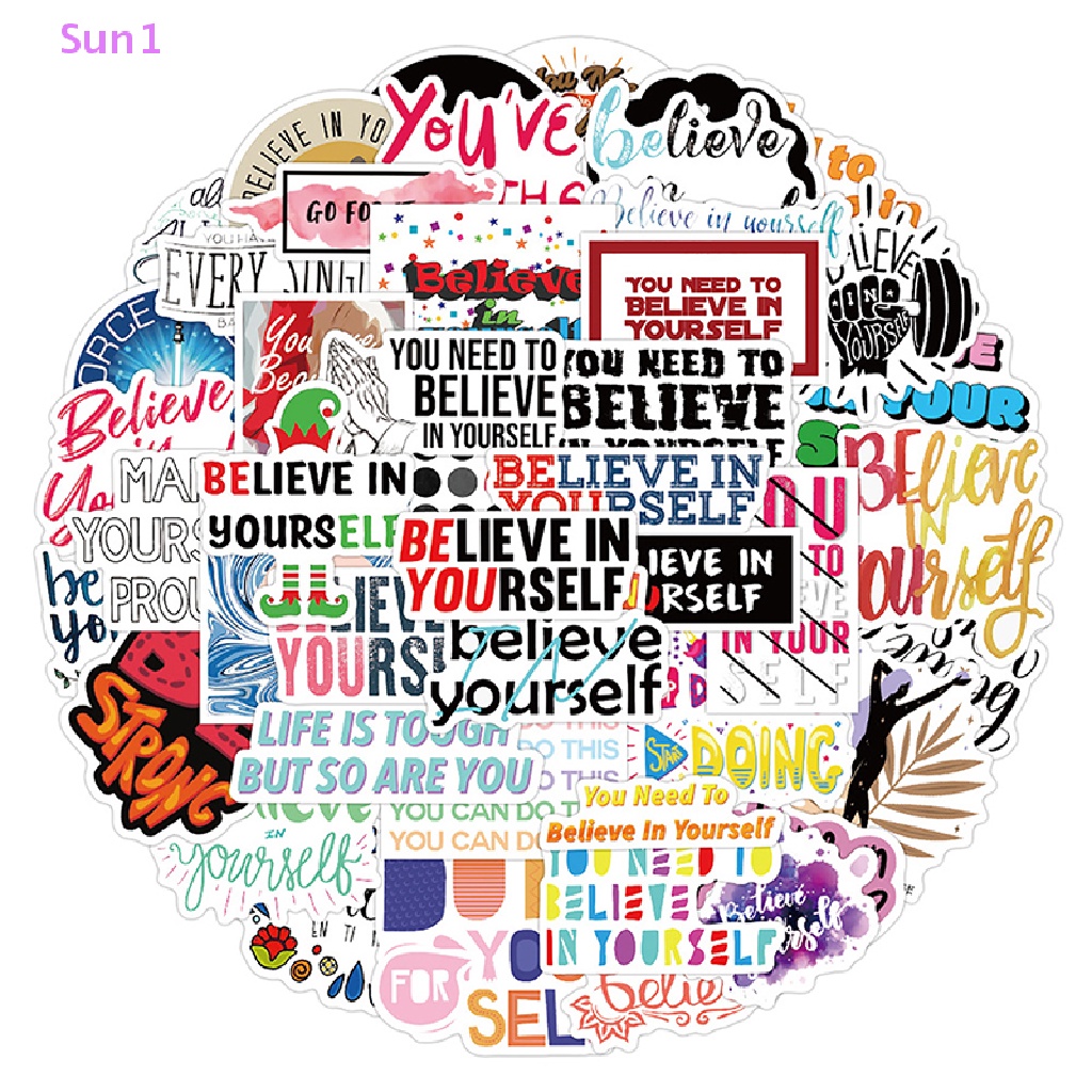 Set 50 Miếng Dán Hình Động Vật Trang Trí Laptop Phòng Học DIY