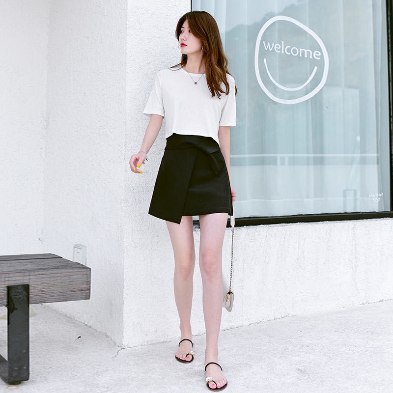 Chân Váy Chữ A Lưng Cao Phong Cách Phương Tây Thời Trang Mùa Hè Cho Nữ