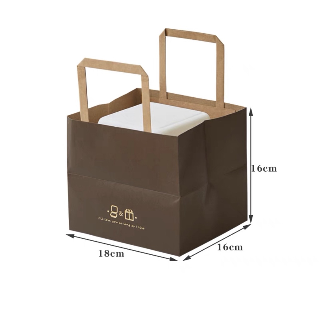 Túi giấy đựng quà, túi có quai, túi kraf, túi đựng bánh bento, túi đựng bánh kẹo, nhiều mẫu  - POPPY STORE