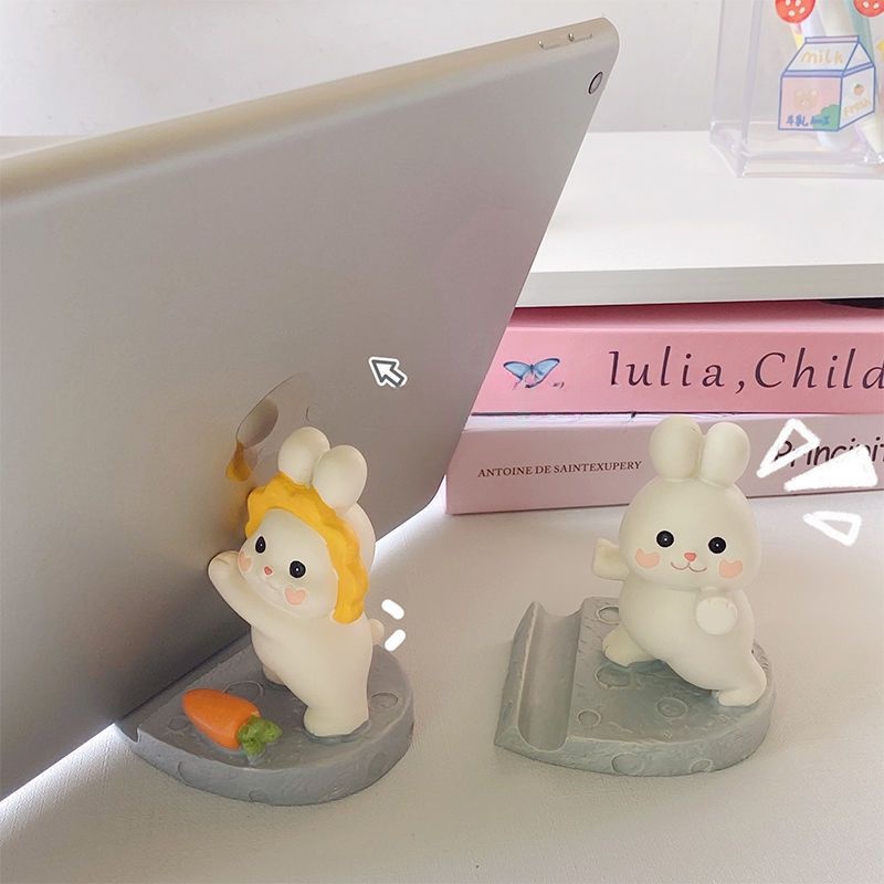 Giá Đỡ Điện Thoại / Máy Tính Bảng Để Bàn Hình Thỏ Hoạt Hình Sáng Tạo