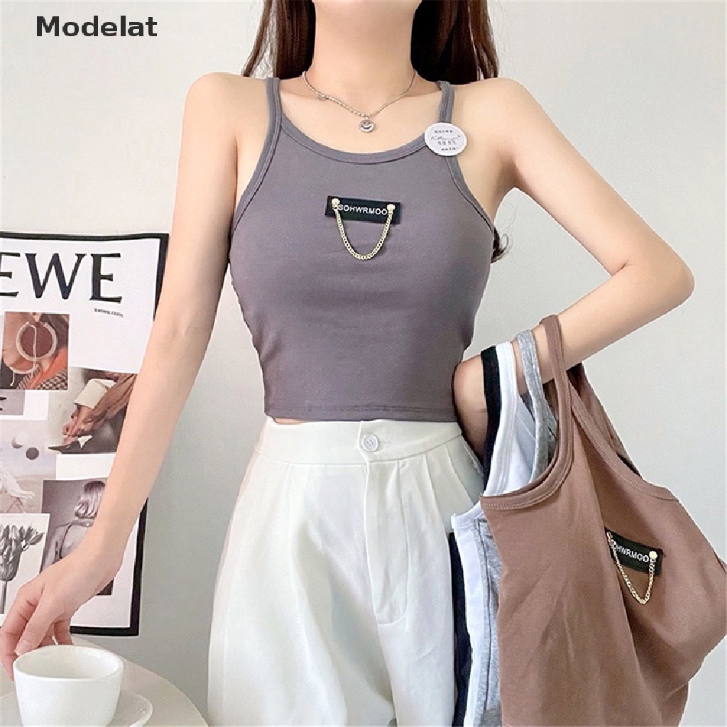 Áo thể thao GJCUTE MFC không tay màu trơn in chữ thời trang mùa hè dành cho nữ