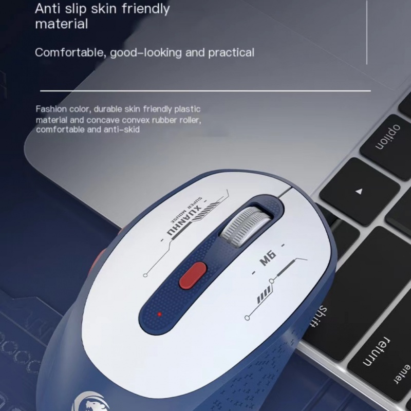 Chuột Không Dây Bluetooth 2.4Ghz USB Type-c 1200dpi 6 Nút Bấm Cho MacBook