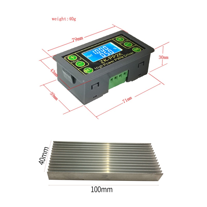Set 3 Bộ Khuếch Đại Tản Nhiệt Động Cơ ZK-PP2K PWM DC 3.3-30V 12V 24V