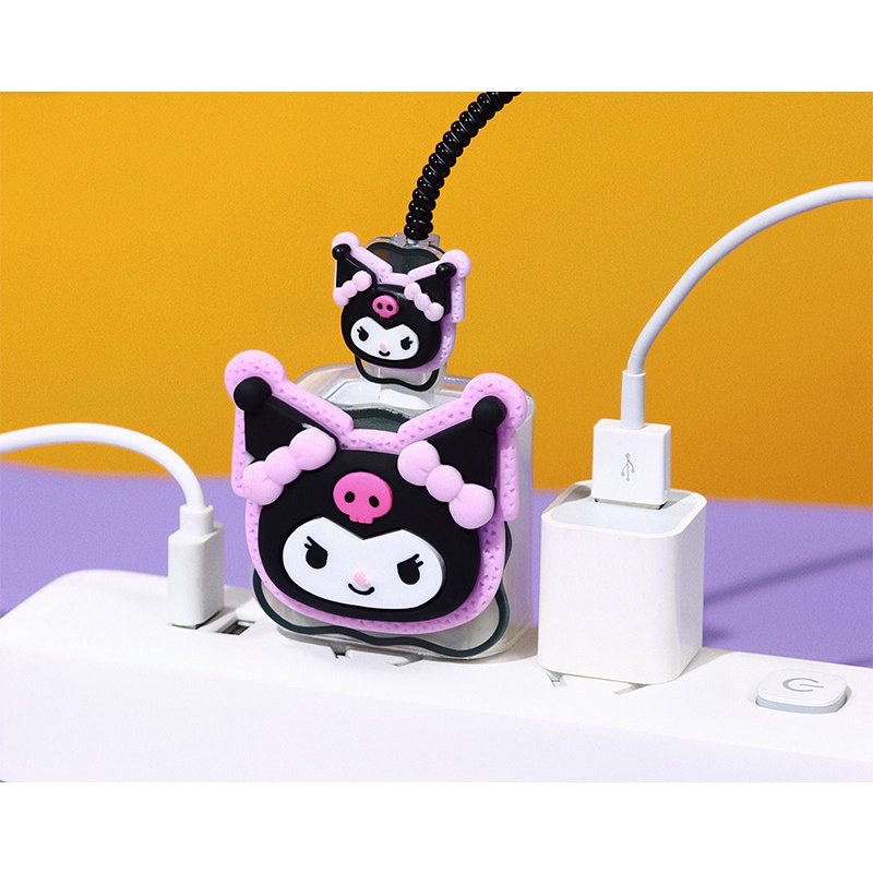 Vỏ Bọc Bảo Vệ Đầu Sạc Nhanh Hình Kuromi Hoạt Hình Cho IPhone 11 12 13 20W
