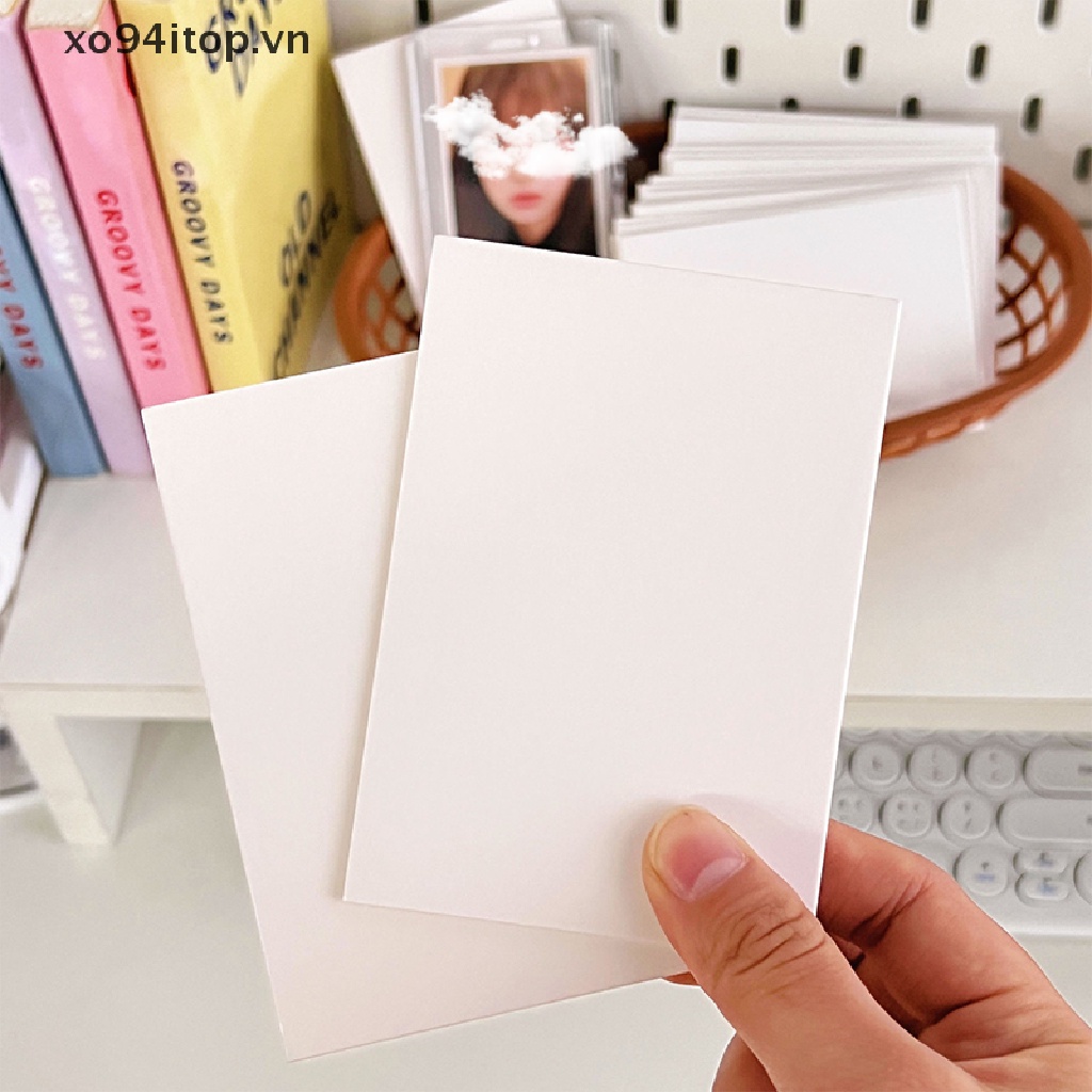 Set 10 Tấm Giấy Kraft Hai Mặt Dày Dặn Màu Trắng Dùng Để Làm Thẻ Giấy Kraft DIY