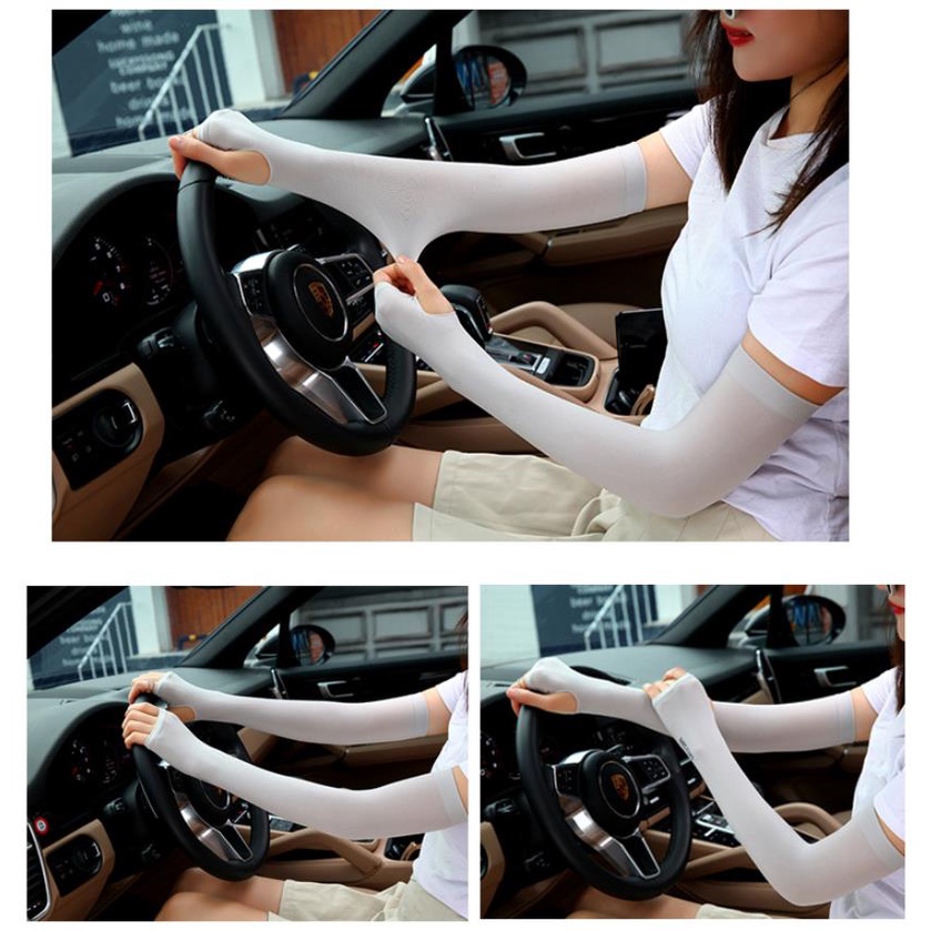 Găng Cánh Tay Chống Nắng Và Tia UV Bằng Lụa Lạnh Dành Cho Hoạt Động Ngoài